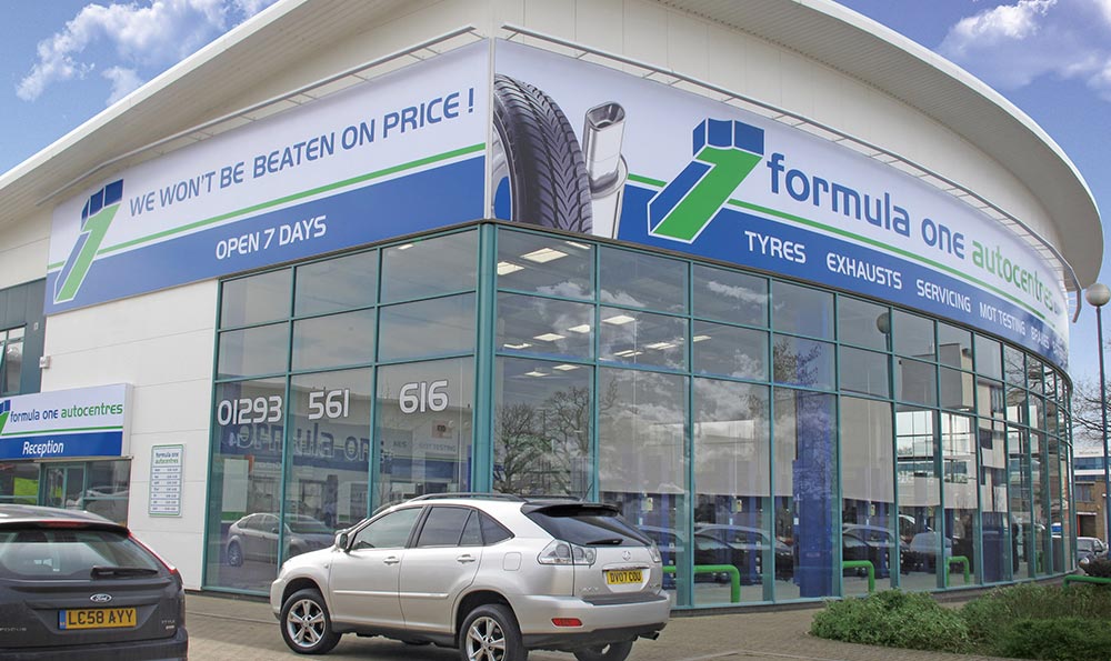 Formula One Autocentres Expansion Formula One Autocentres state-of-the-art autocentre exterior