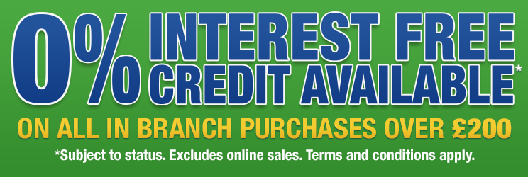 0% Interest Free Credit Available