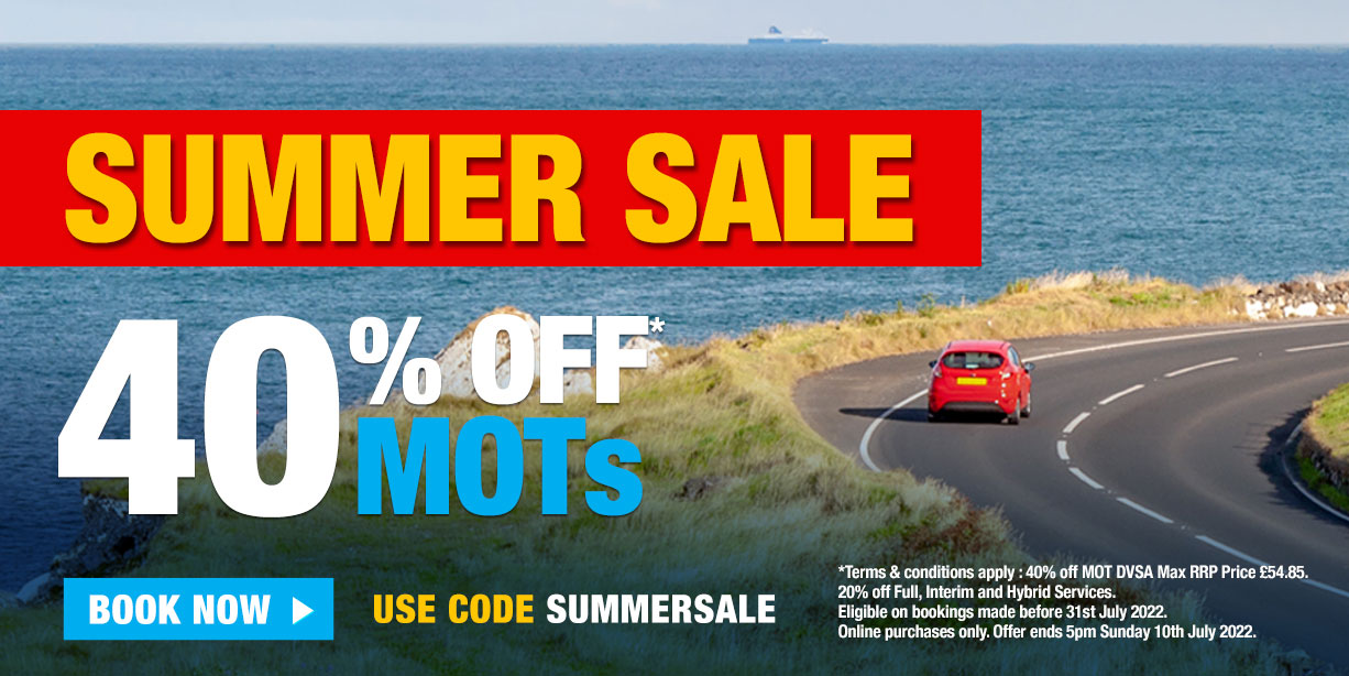 Summer Sale - 40% off MOTs