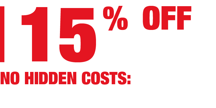 15% off Servicing