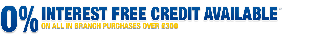 0% Interest Free Credit Available